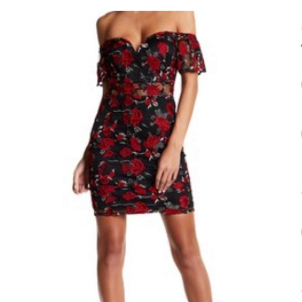 soieblu off-the-shoulder dress